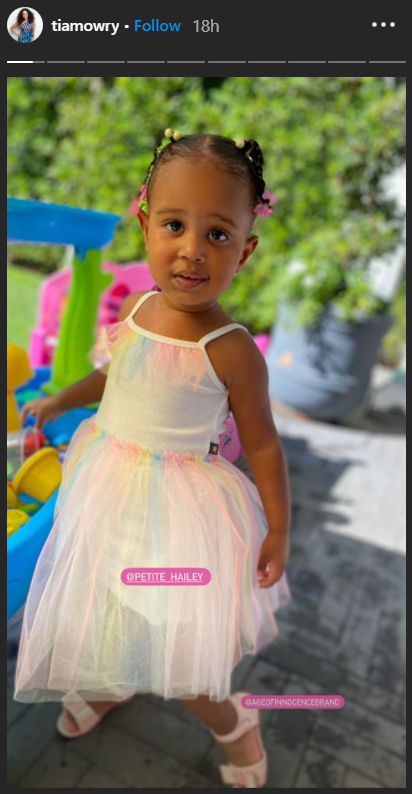 An adorable picture of Cairo in a gorgeous princess dress on Tia Mowry's Instagram story | Photo: Instagram/tiamowry