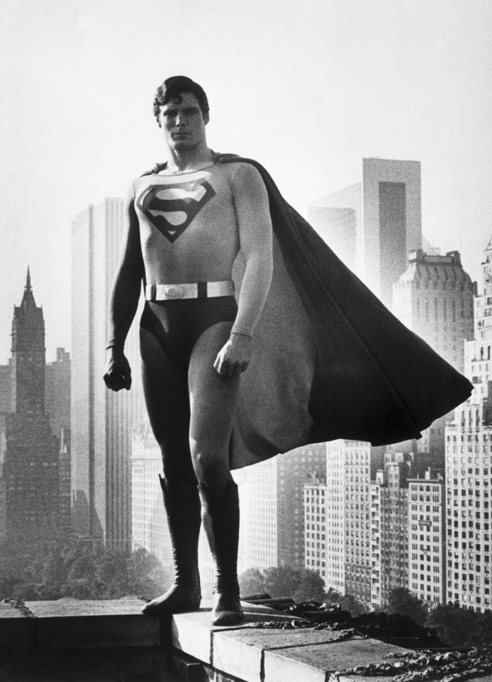 Christopher Reeve as Superman, circa 1977. | Source: Getty Images