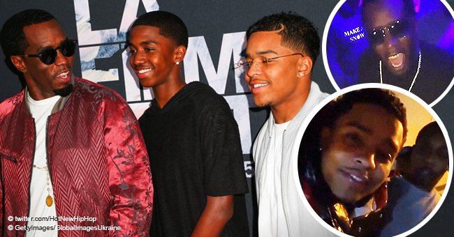 Diddy takes sons Justin and Quincy out for father-son bonding at strip club