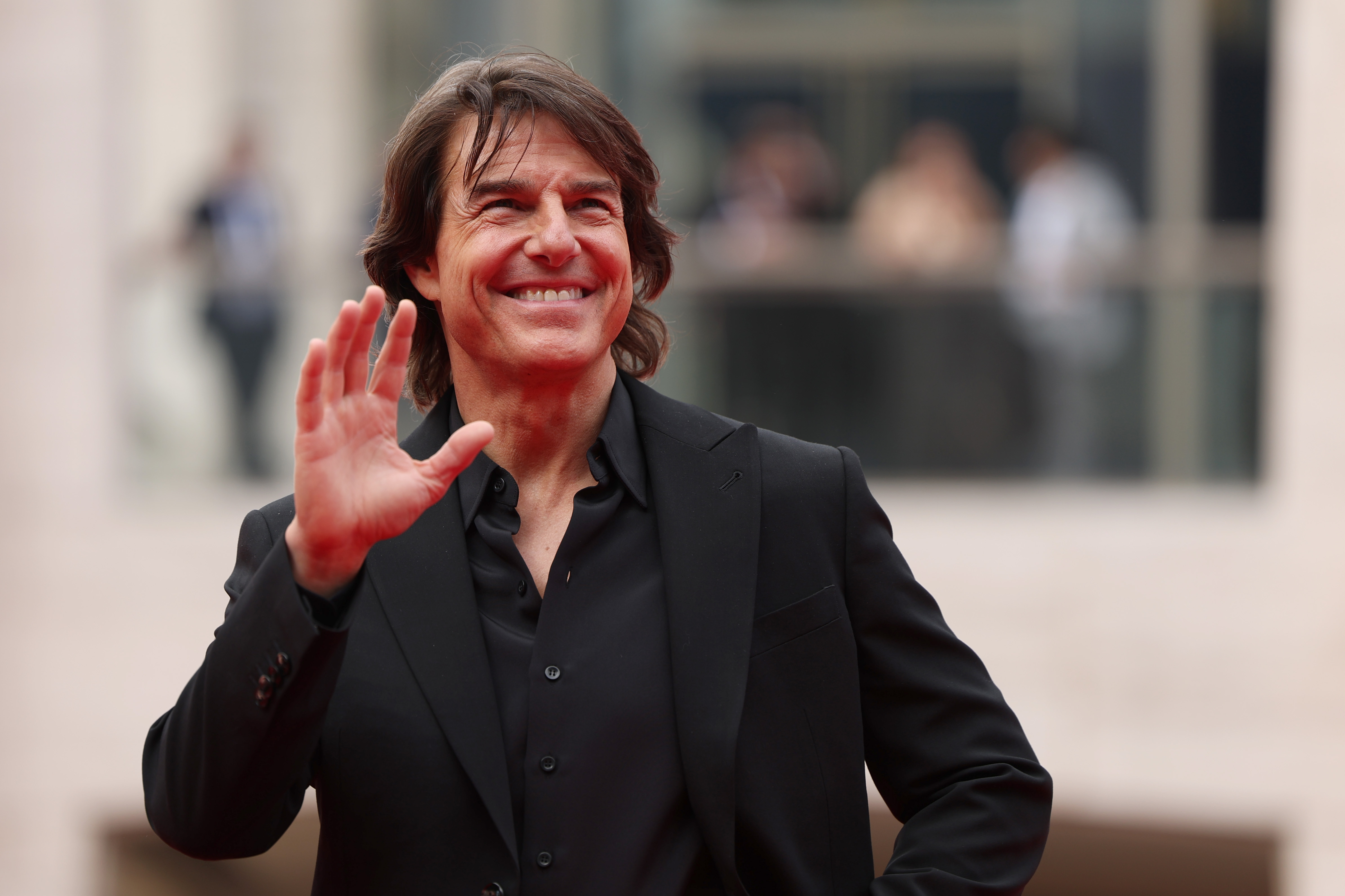 Tom Cruise arrives at the premiere of "Mission: Impossible – The Final Reckoning" at Lincoln Center Plaza in New York on May 18, 2025 | Source: Getty Images