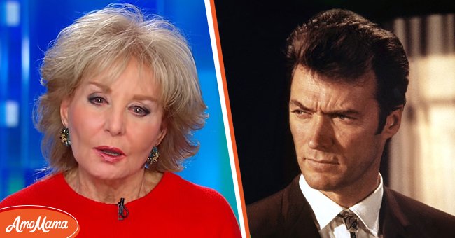 TV Journalist Barbara Walters during an appearance on CNN [left]. Legendary actor Clint Eastwood on the set of a movie [right] | Photo: youtube.com/CNN