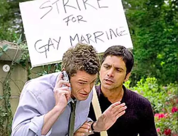 Eric Dane and John Stamos in a throwback photo from a project, posted on February 20, 2026. | Source: Instagram/johnstamos