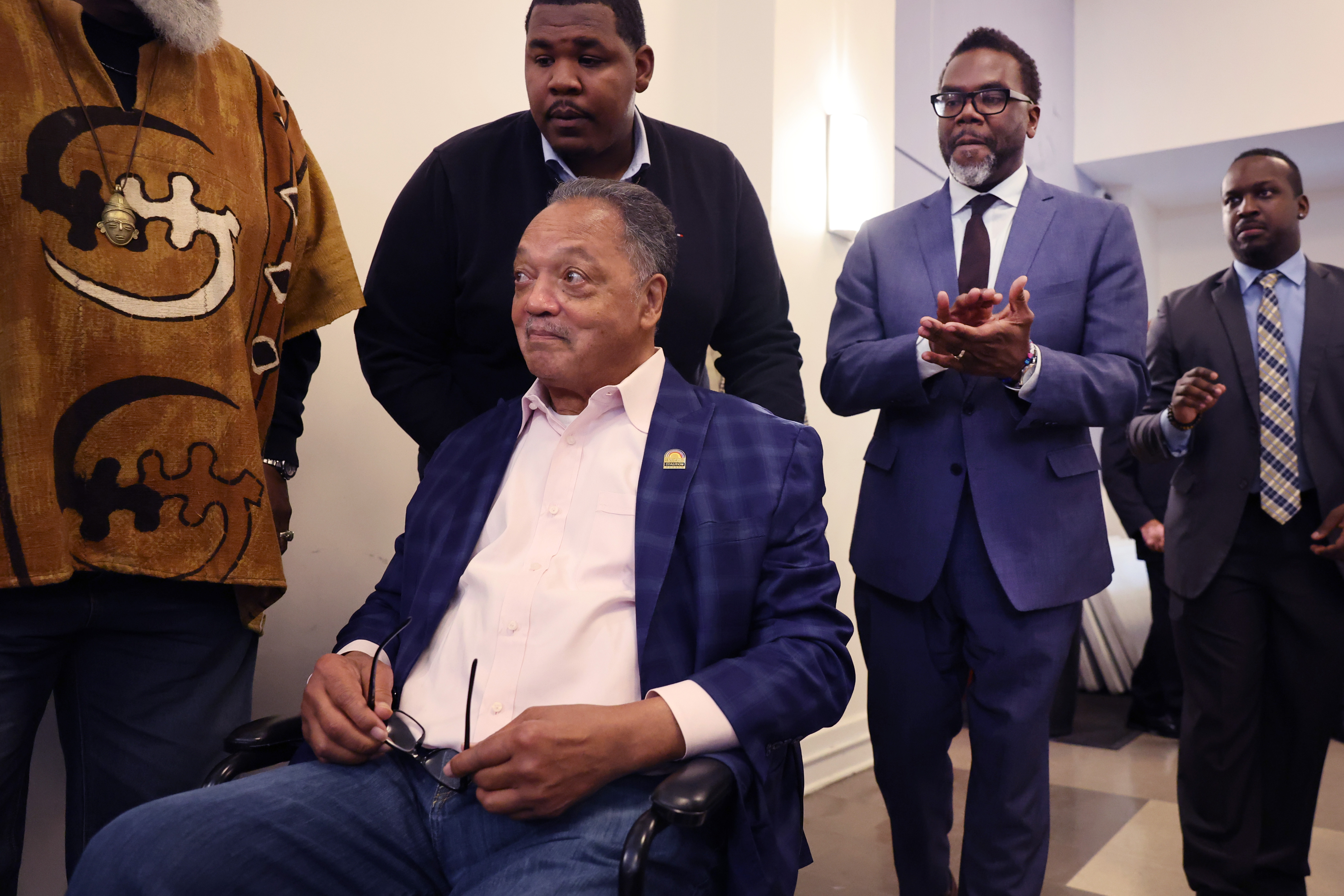 Reverend Jesse Jackson attends an event at the Rainbow/PUSH Coalition headquarters on March 17, 2023 | Source: Getty Images