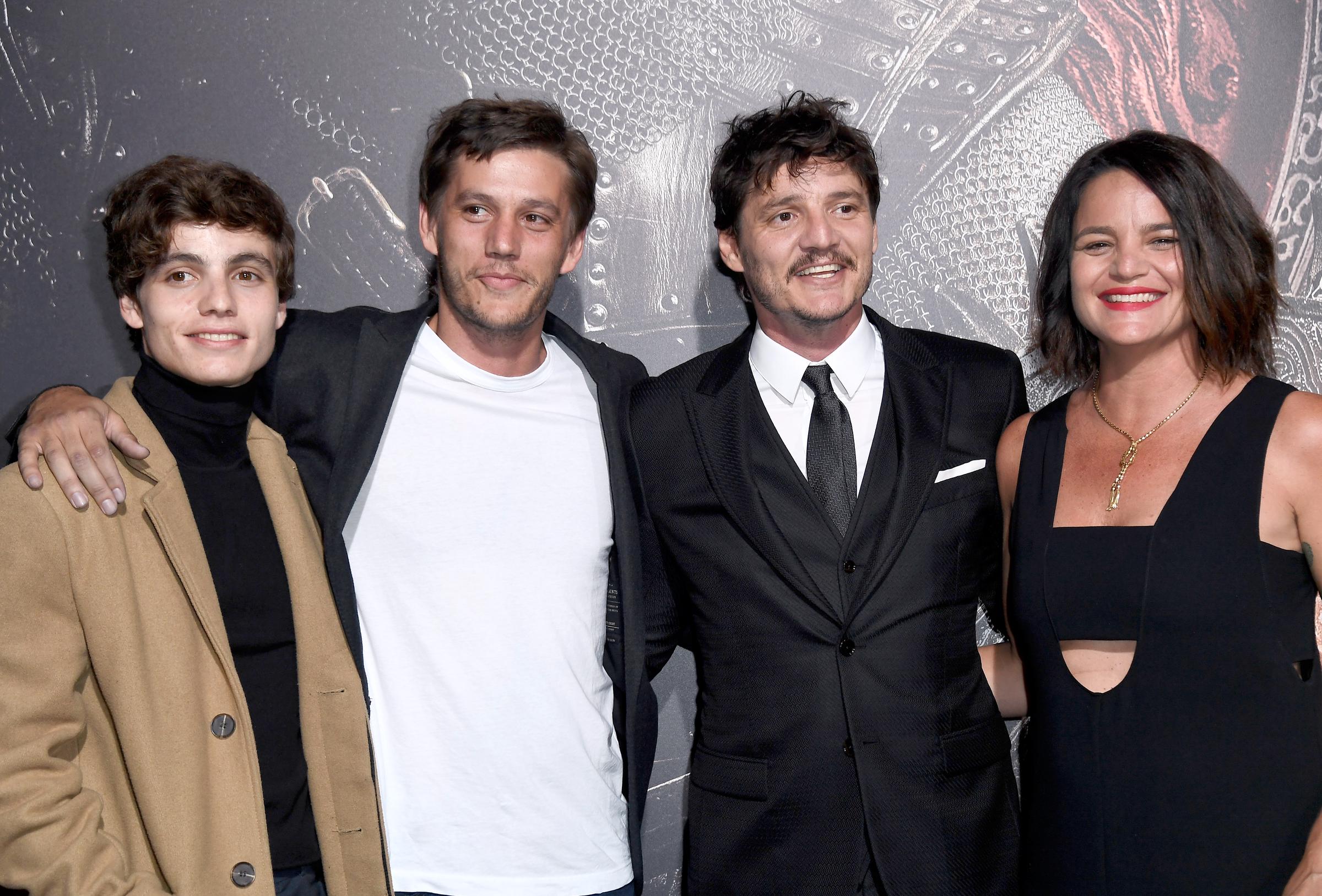 Lucas, Nicolas, Pedro, and Javiera Pascal at the premiere of "The Great Wall" on February 15, 2017, in Hollywood, California. | Source: Getty Images
