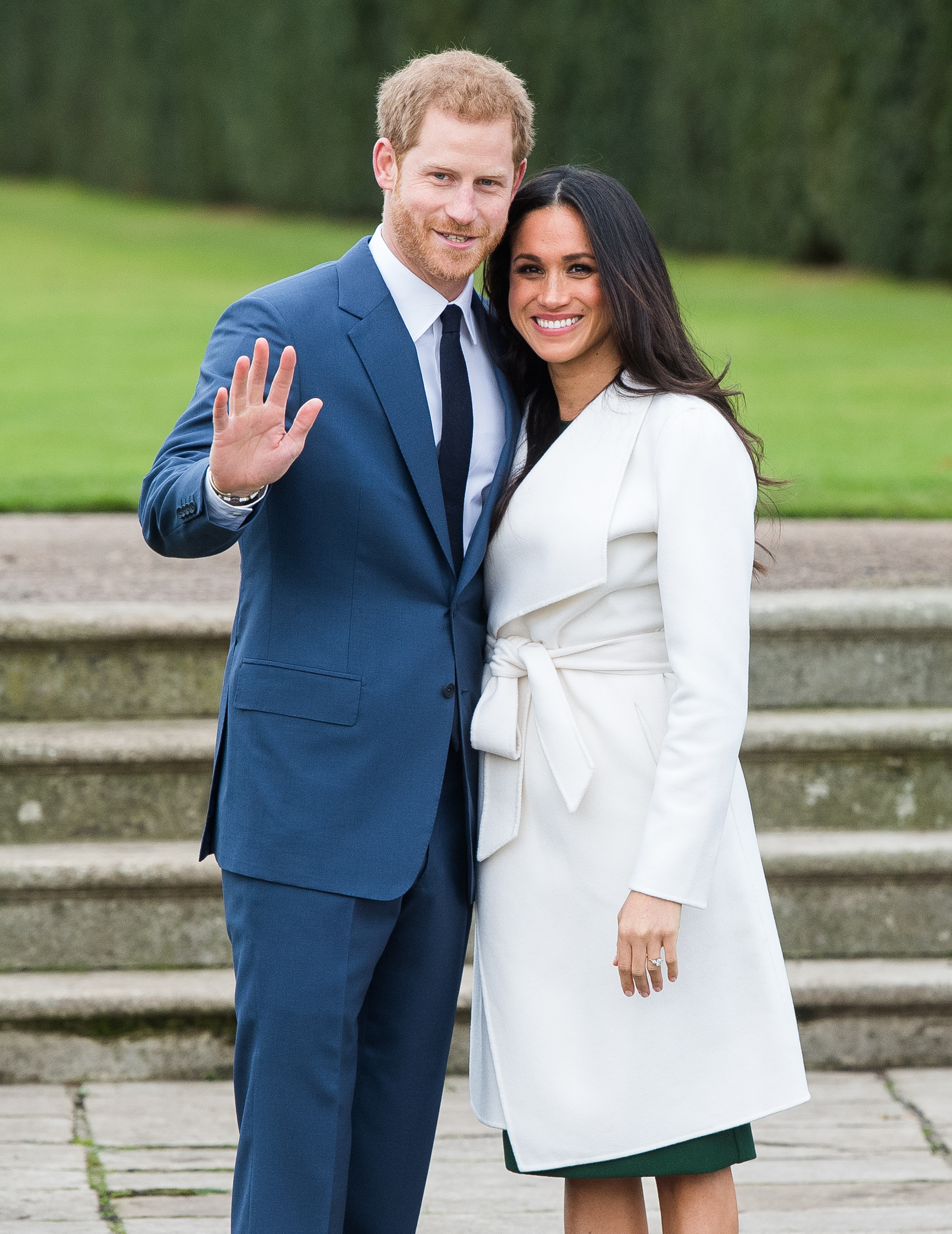 Prince Harry and Meghan Markle during an official photocall to announce their engagement on November 27, 2017, in London, England. | Source: Getty Images