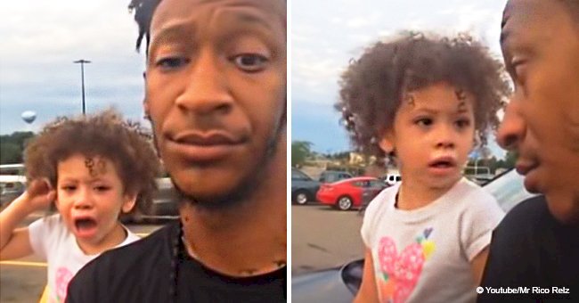 Dad brilliantly ends toddler's public tantrum in viral video