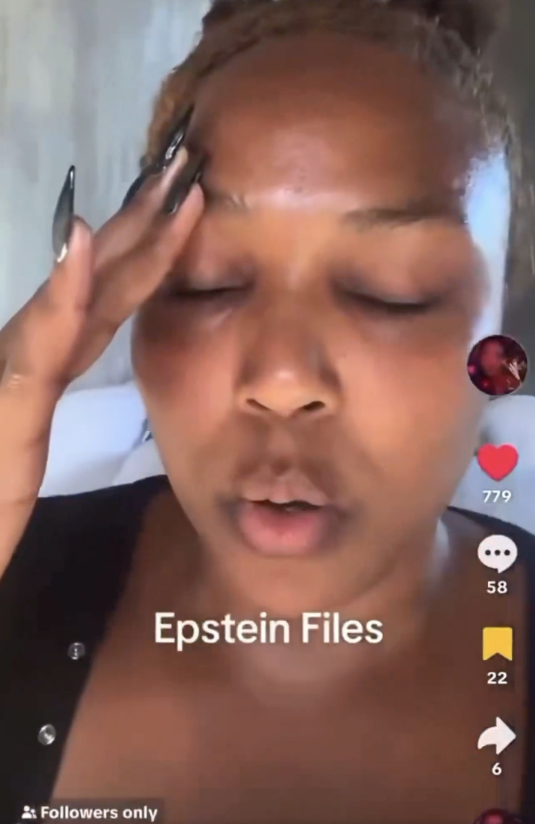 Lizzo reacts to discussion surrounding DOJ-released Epstein records in a video later shared on X | Source: x/ScaryMaryx