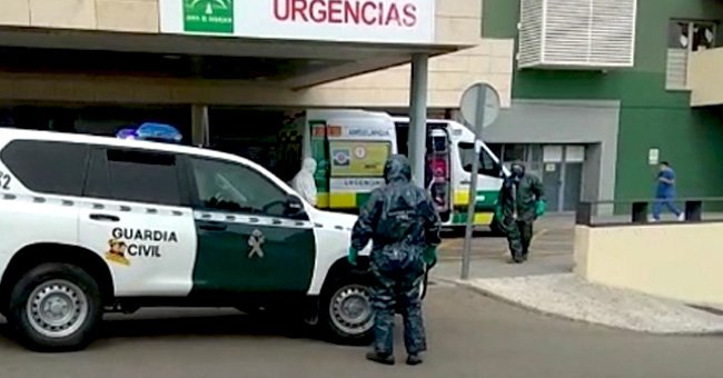 Imagen del operativo policial y sanitario para capturar al hombre que se escapó del Hospital La paz, en Madrid. | Foto: Twitter/guardiacivil