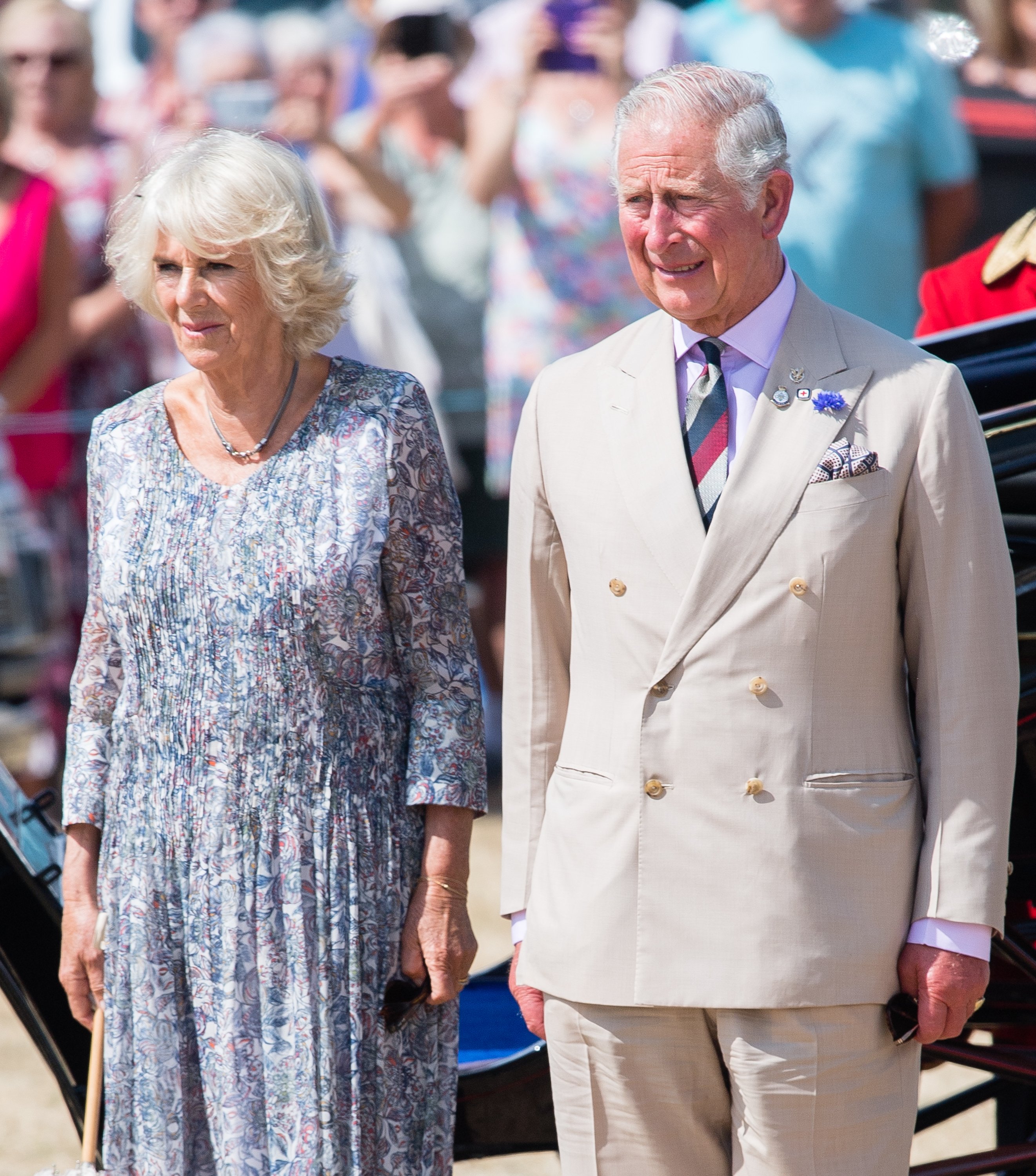 Prince Charles and Camilla visit Sandringham Flower Show 2018 at Sandringham House on July 25, 2018, in King's Lynn, England | Source: Getty Images