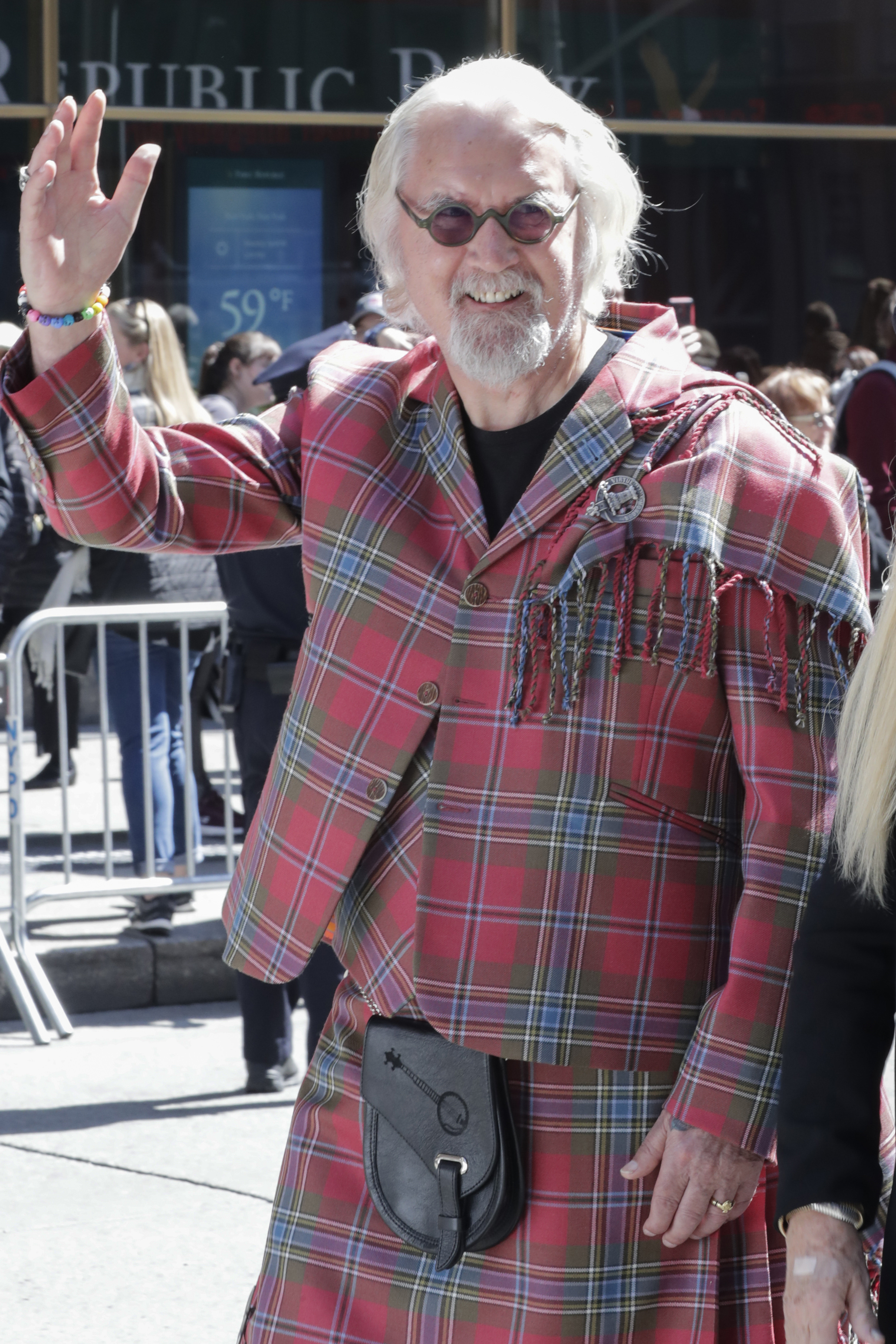 Billy Connolly lors des défilés du Tartan Day à New York, le 6 avril 2019. | Source : Getty Images