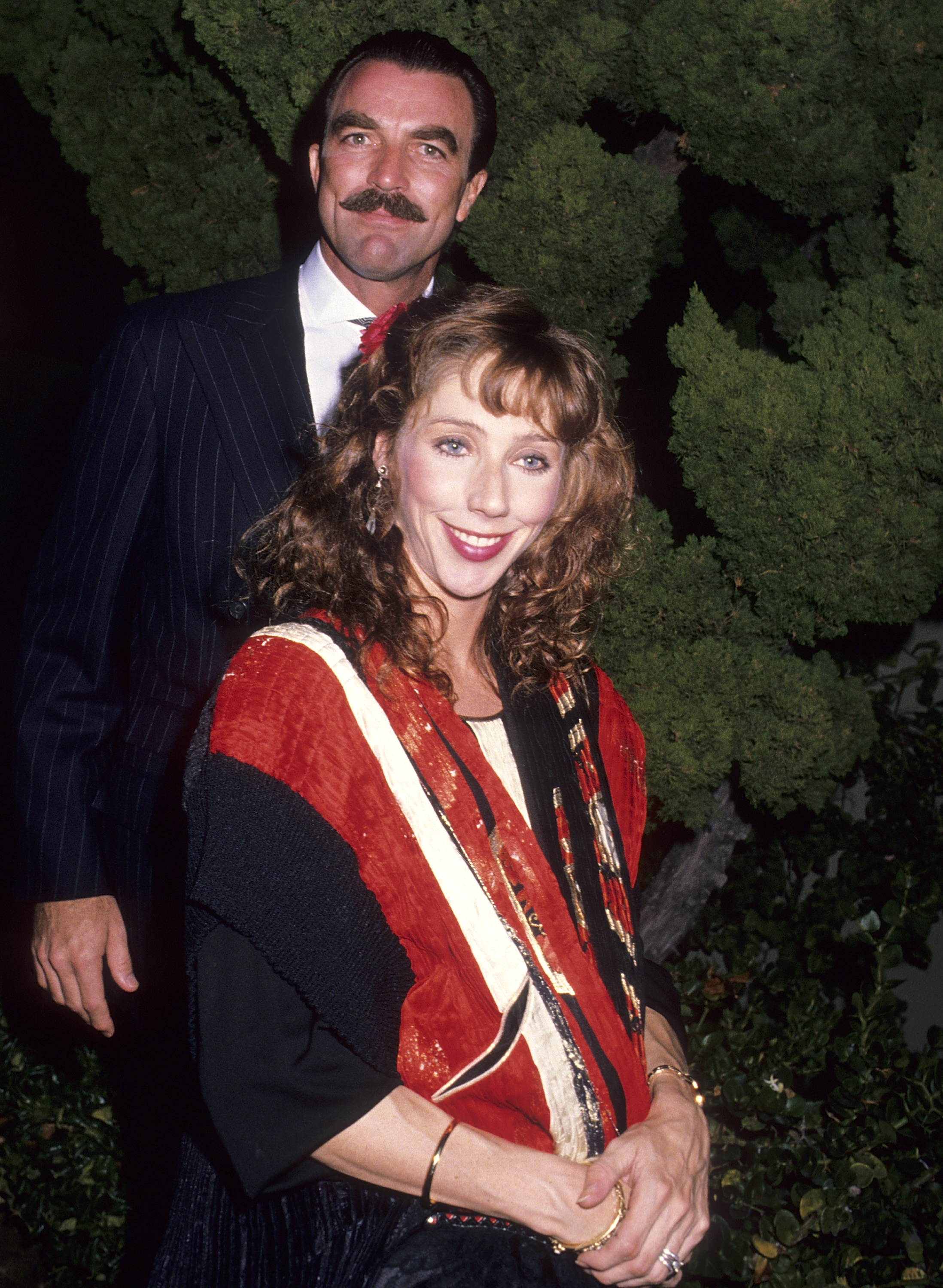 Tom Selleck and Jillie Mack attend a concert at The Forum in Inglewood, California on November 26, 1988. | Source: Getty Images