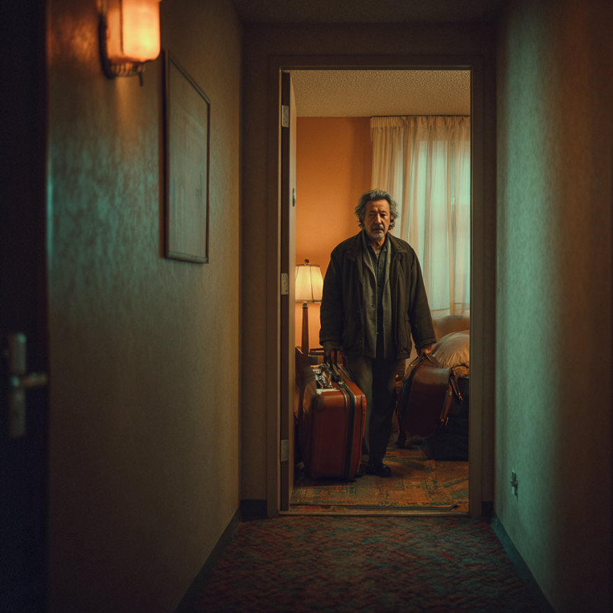 A man with two suitcases | Source: Midjourney