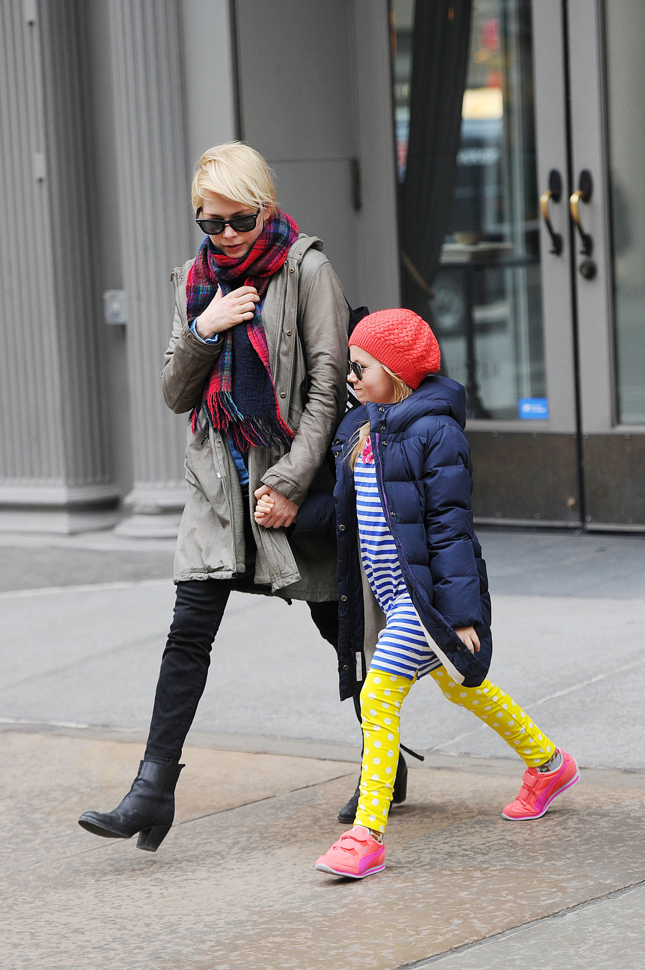 Michelle Williams and her daughter Matilda Ledger are in New York City on March 6, 2013 | Source: Getty Images