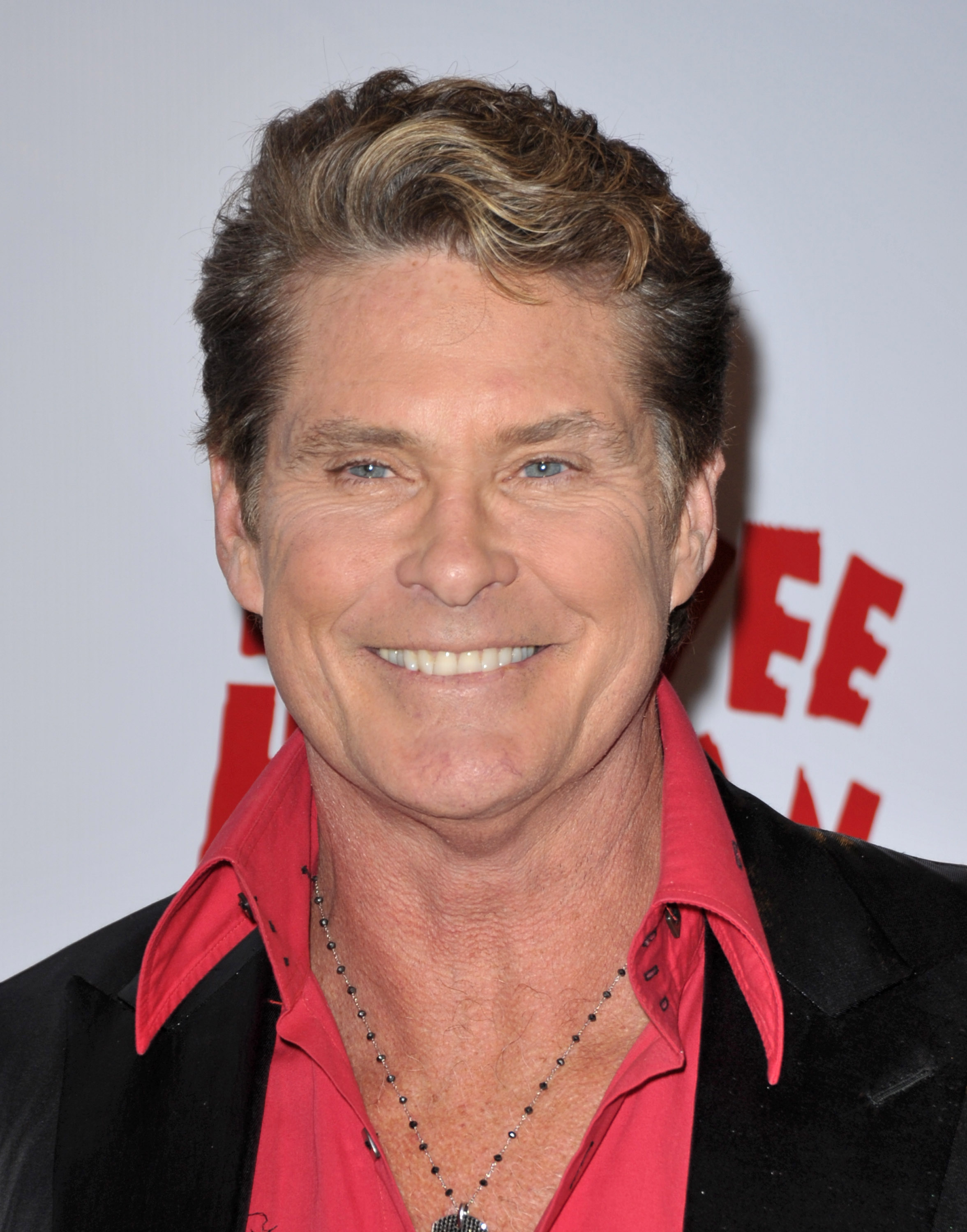 David Hasselhoff arrives to the opening night of "The Pee-wee Herman Show" at Club Nokia on January 20, 2010, in Los Angeles, California.