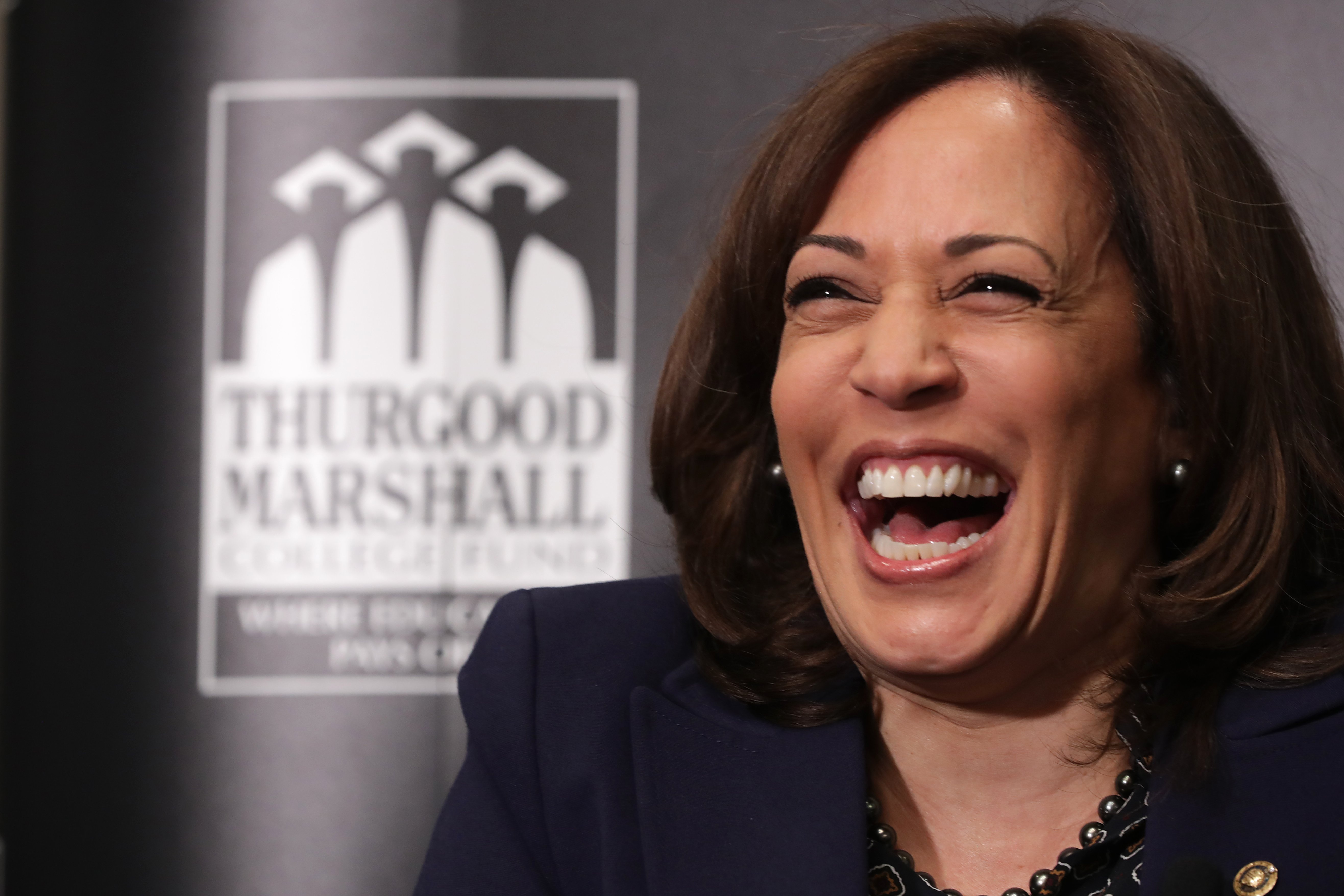 Kamala Harris at a Thurgood Marshall College Fund Q&A event | Photo: Getty Images
