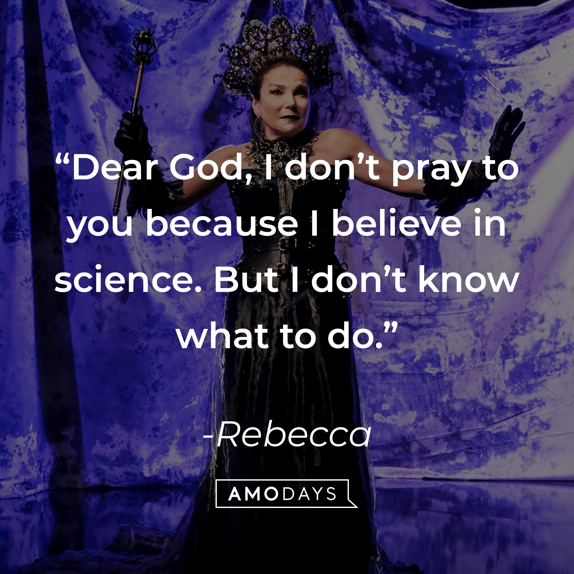 Rebecca’s mother Naomi, with Rebecca’s quote: “Dear God, I don’t pray to you because I believe in science. But I don’t know what to do.” |Source: facebook.com/crazyxgf