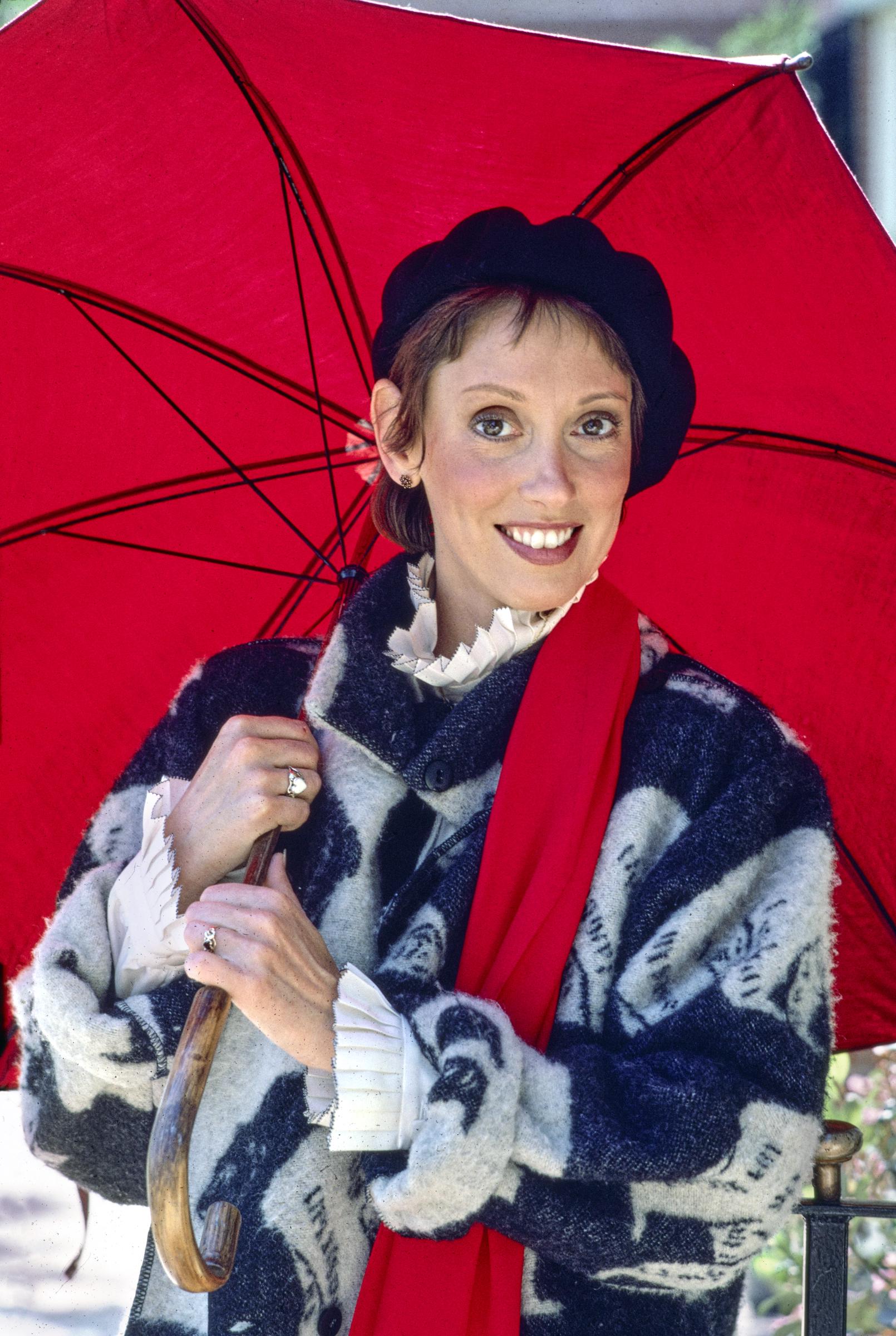 Shelley Duvall on the set of "Lily," 1986 | Source: Getty Images