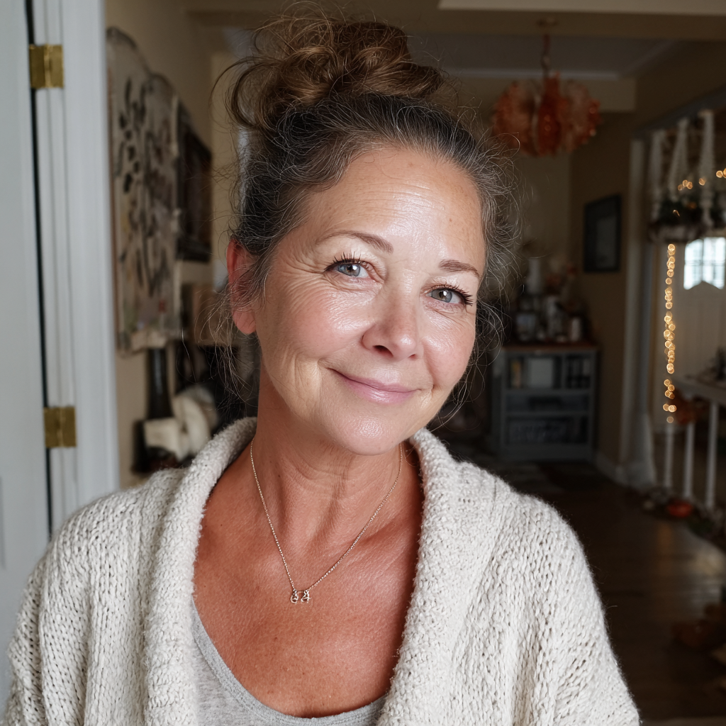A smiling older woman | Source: Midjourney