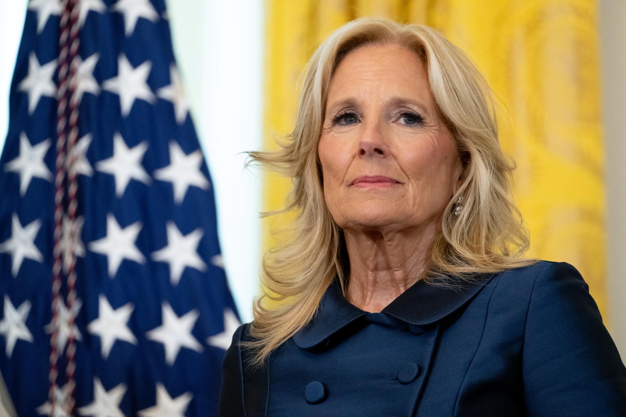 Former U.S. First Lady Dr. Jill Biden in the East Room of the White House in Washington, D.C., on May 7, 2024. | Source: Getty Images