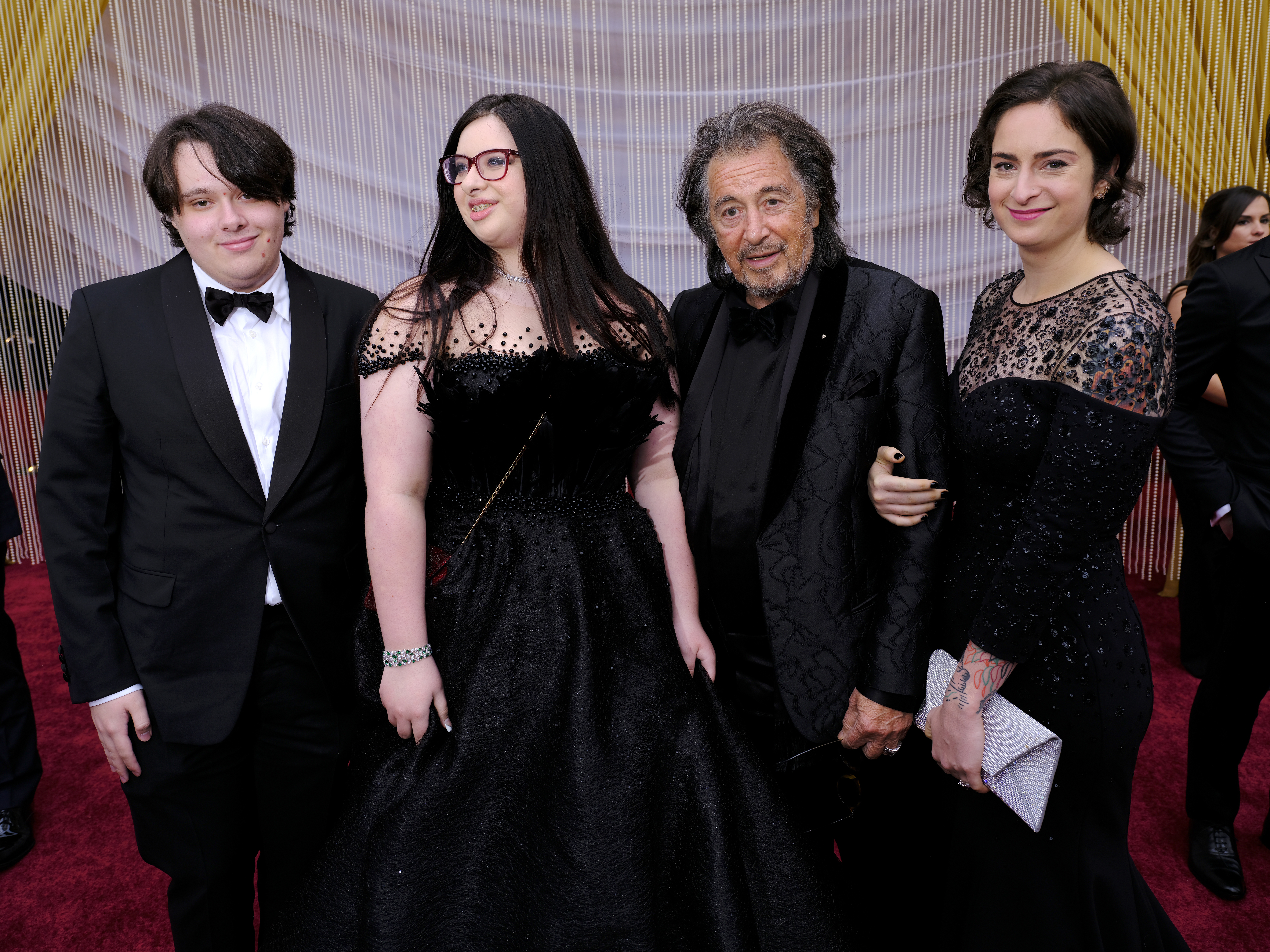 Anton James Pacino, Olivia Pacino, Al Pacino, and Julie Pacino at the 92nd Annual Academy Awards in Los Angeles on February 9, 2020. | Source: Getty Images