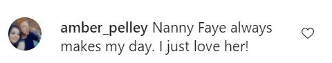 A fan's comment on Todd  and Nanny Faye's clip on Instagram | Photo: Instagram/toddchrisley