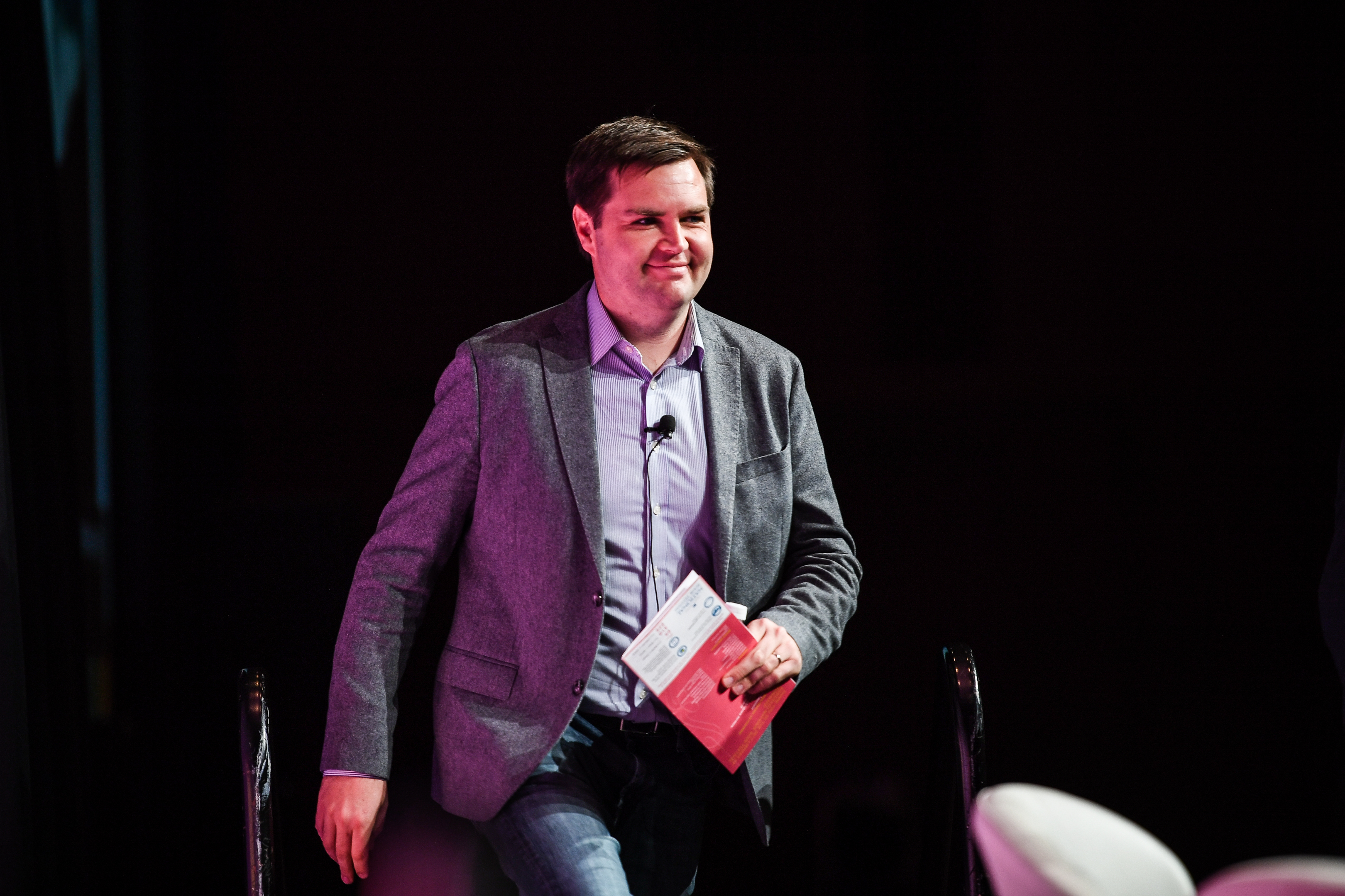 J.D. Vance makes his way to the stage for an interview during the National Book Festival on September 2, 2017, in Washington, D.C. | Source: Getty Images