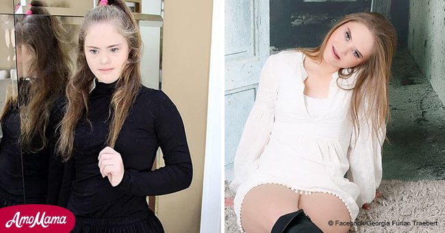 Down syndrome model, 14 takes the internet by storm after her mom posted a picture as a 'joke'