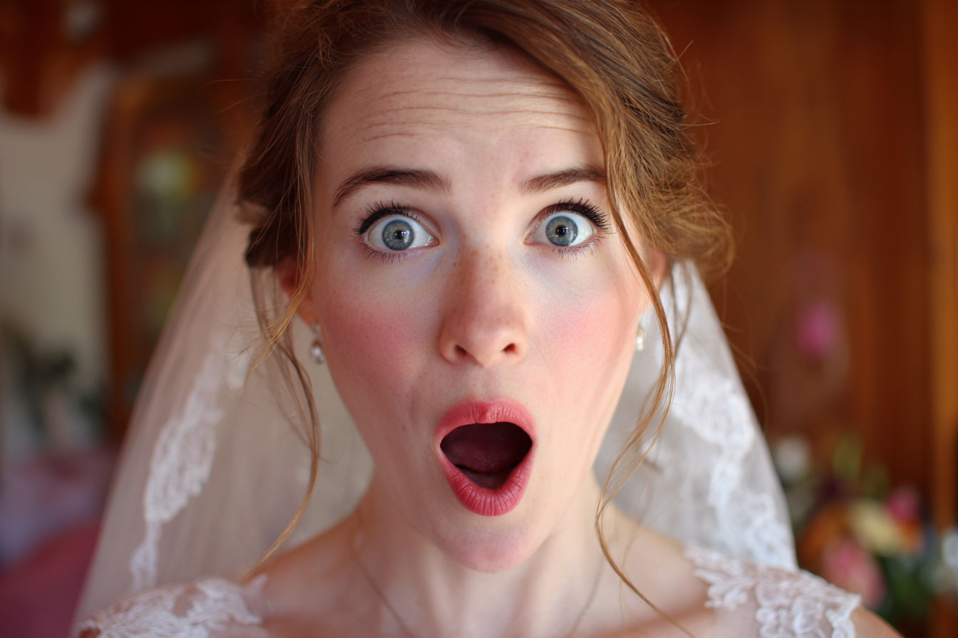 A shocked bride | Source: Midjourney