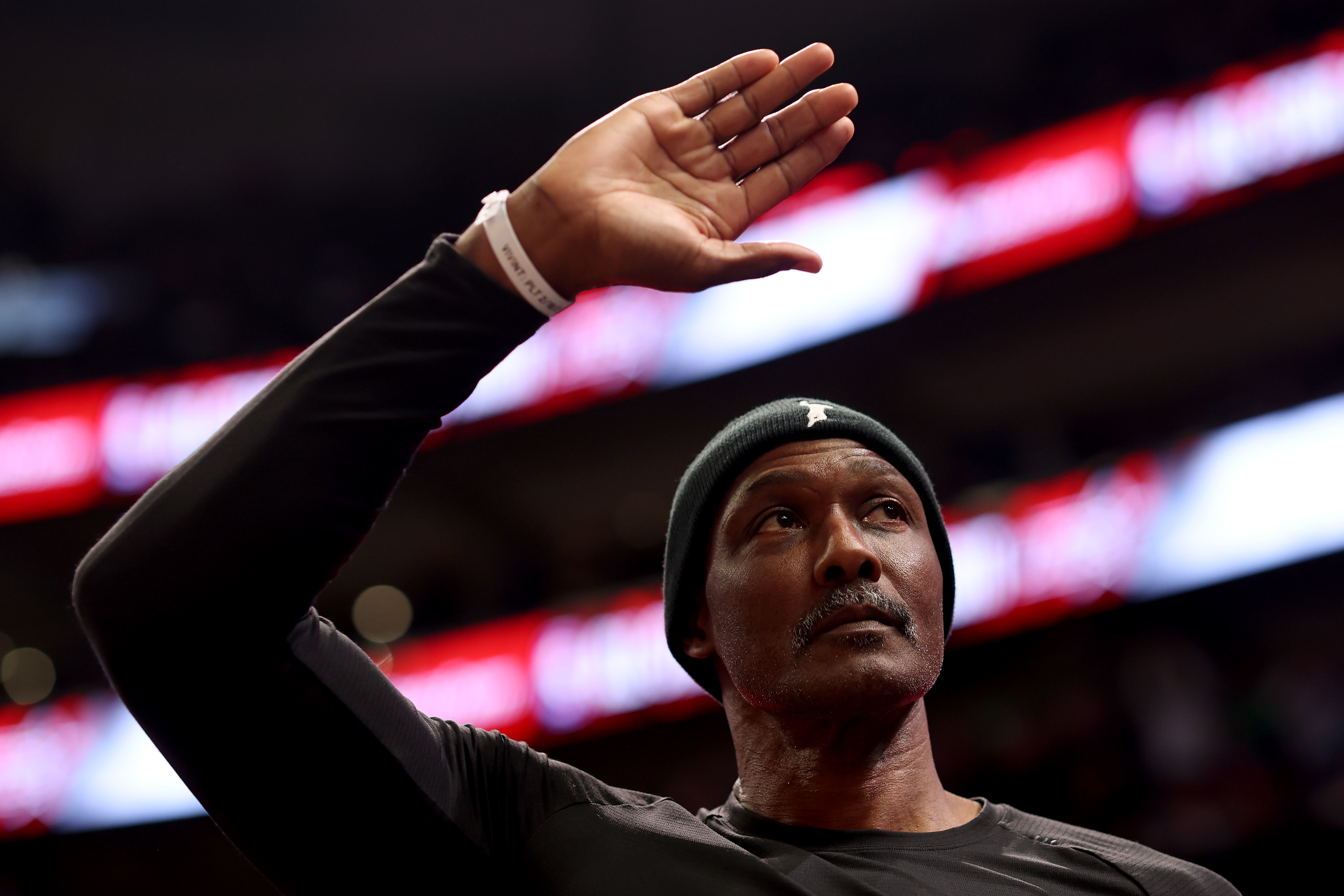 Karl Malone during the NBA All-Star Starry 3-Point Contest on February 18, 2023, in Salt Lake City, Utah | Source: Getty Images