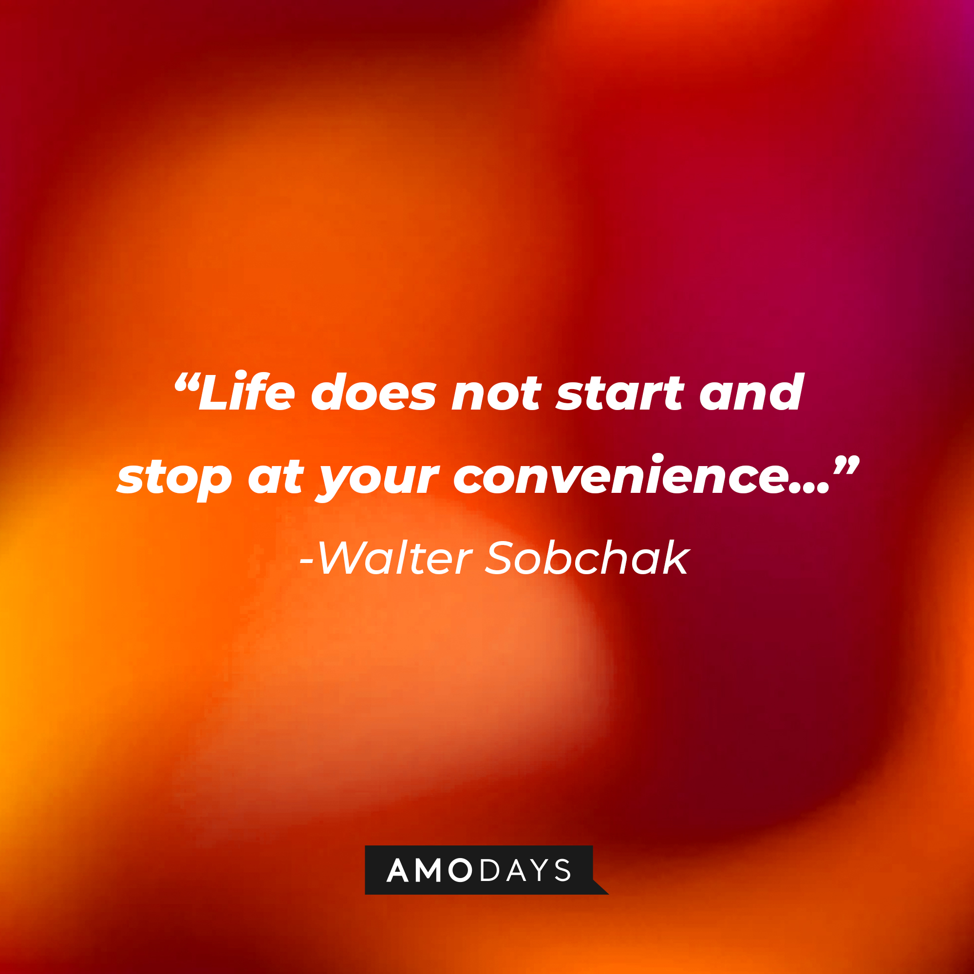 Walter Sobchak’s quote: “Life does not start and stop at your convenience...”  | Source: AmoDays