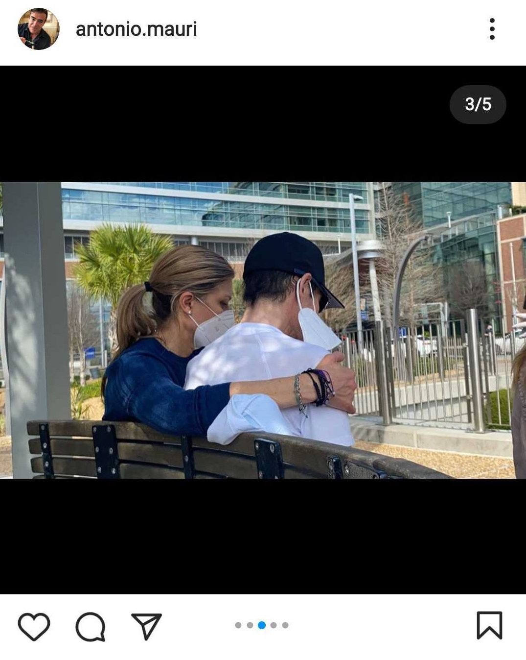 Toño junto a su mujer. | Foto: Captura de Instagram/antonio.mauri