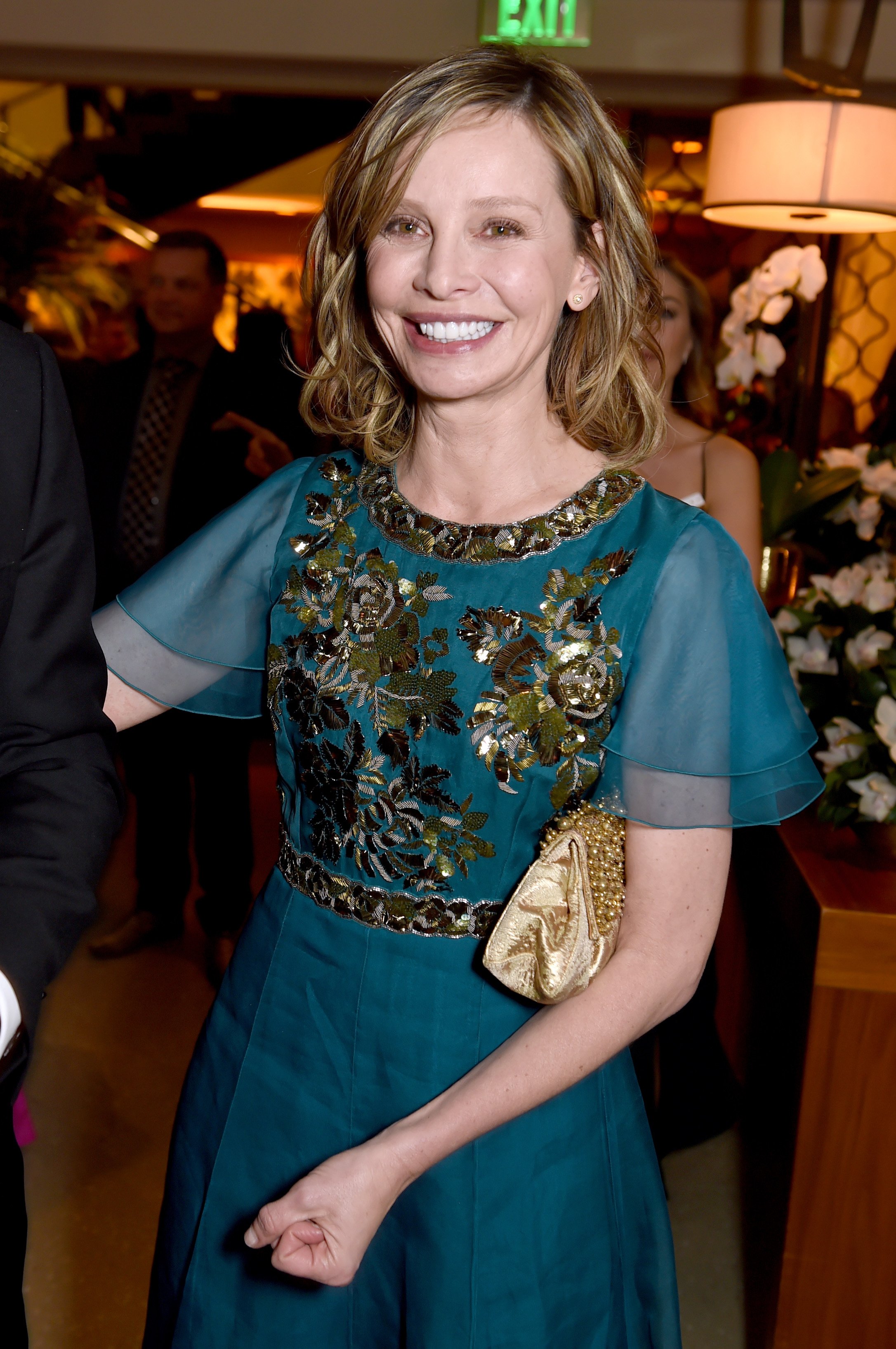 Calista Flockhart is photographed at HBO's Official Golden Globe Awards After Party at The Beverly Hilton Hotel on January 10, 2016, in Beverly Hills, California | Source: Getty Images