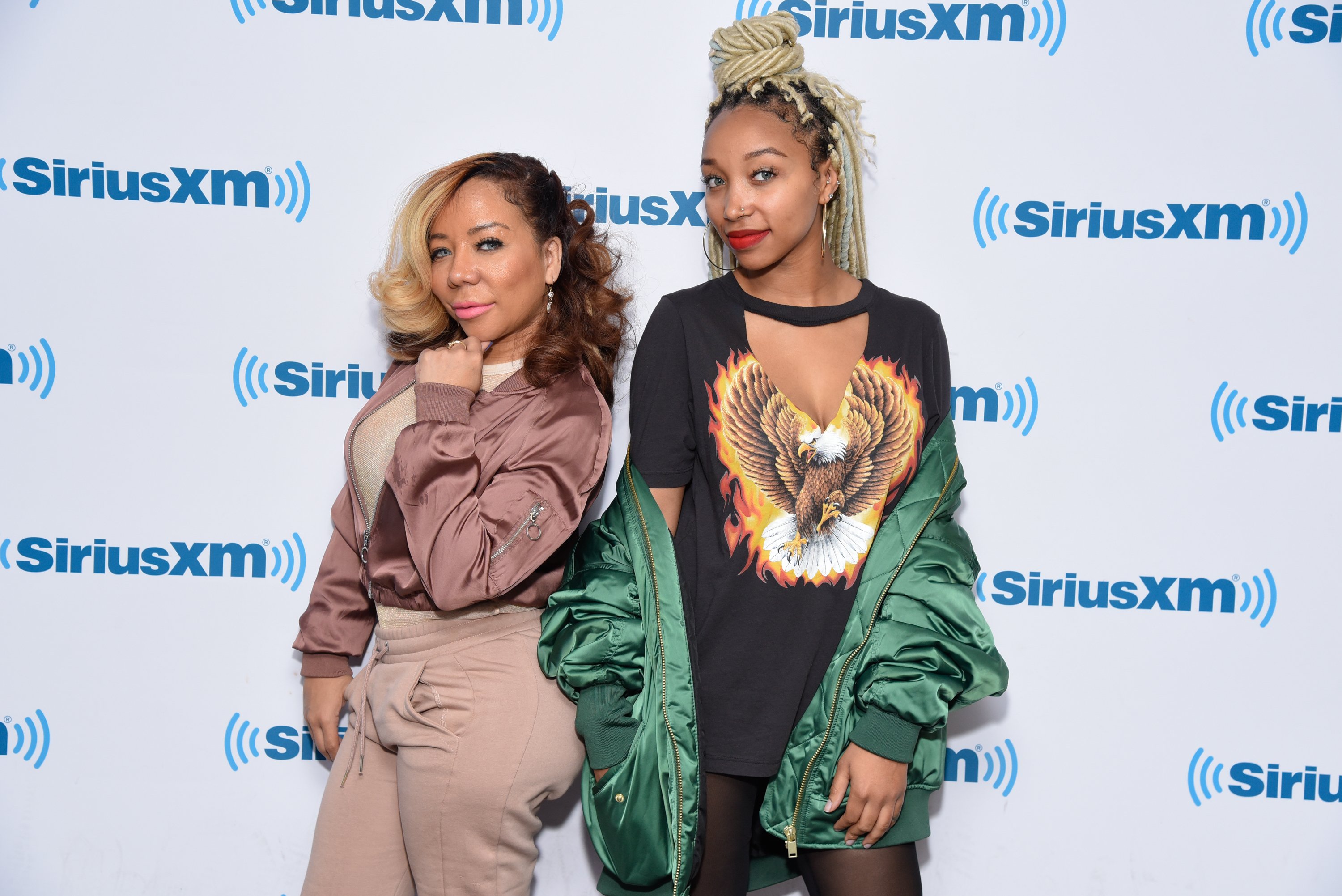 Tiny Harris and Zonnique Pullins visits the SiriusXM Studios on April 19, 2017 in New York City. | Photo: Getty Images