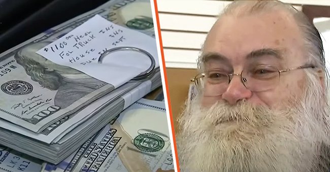 The money he found in the couch cushion. [Left] Howard Kirby. [Right] | Photo: youtube.com/wnemtv5