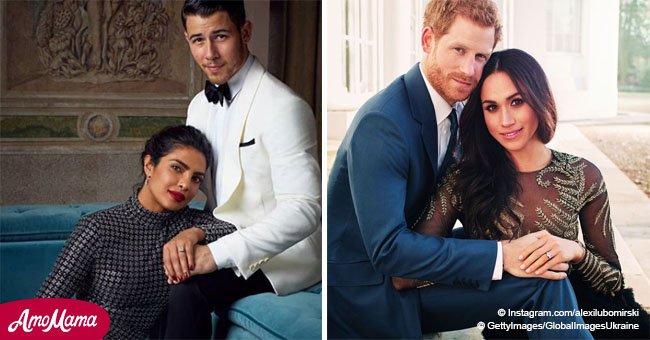 Priyanka Chopra and Nick Jonas recreated Meghan Markle's engagement photo