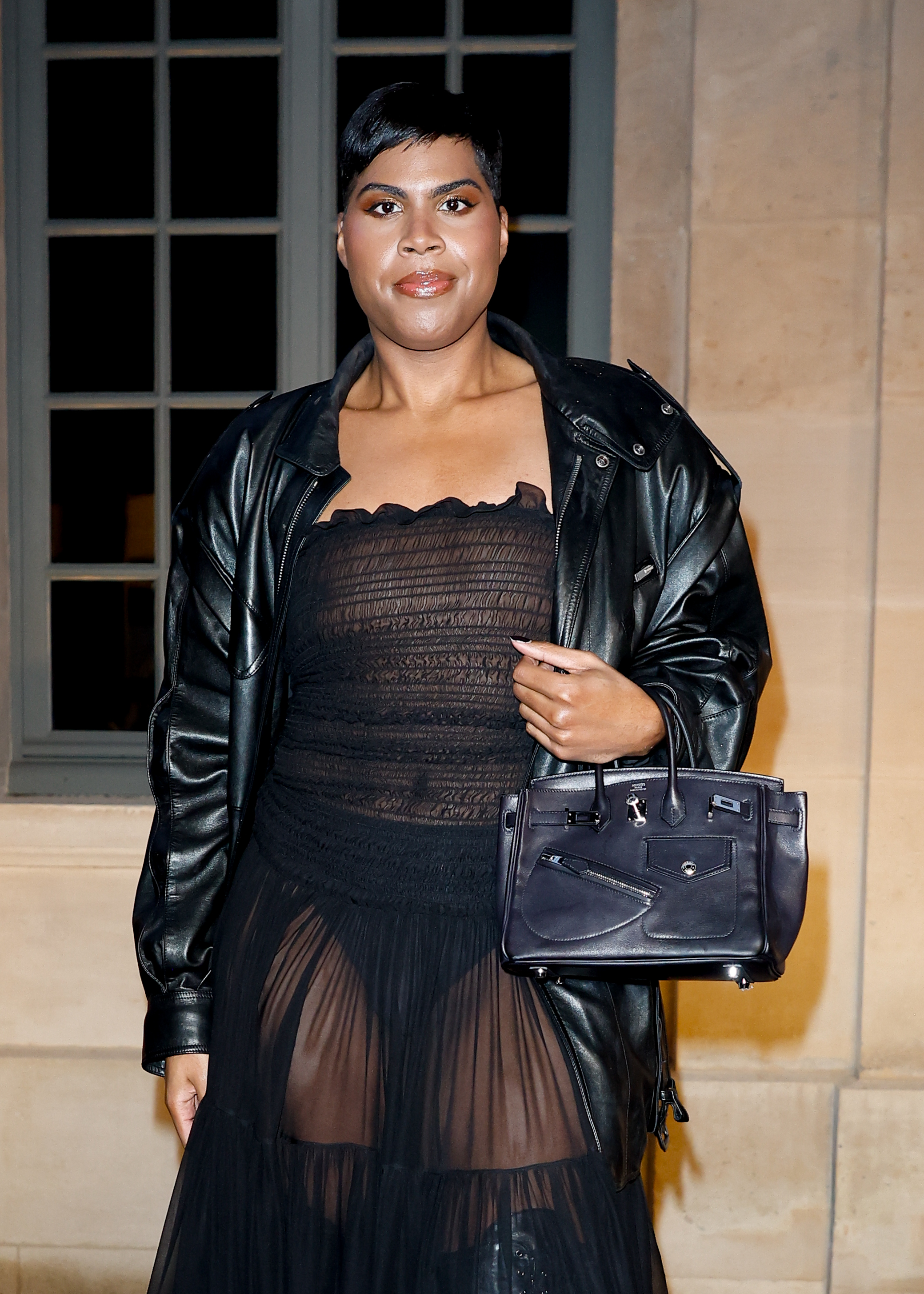 EJ Johnson at the Saint Laurent RTW Spring 2025 show as part of Paris Ready to Wear Fashion Week on September 24, 2024, in Paris, France.