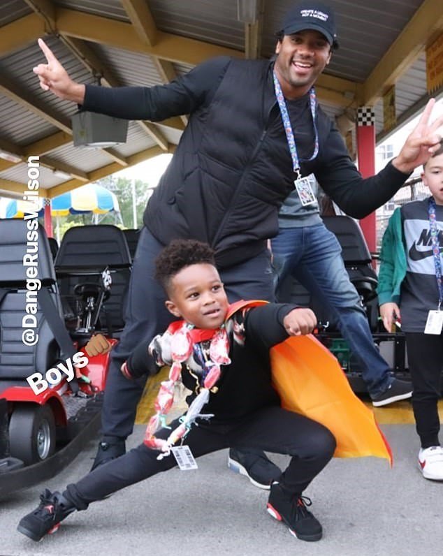 Russell Wilson and Future Zahir at his birthday party. | Source: Instagram Stories/ciara