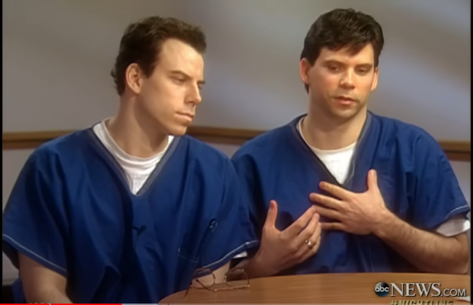 A photo of the Menendez brothers in prison during an interview taken from a video posted on January 6, 2017 | Source: YouTube/@ABCNews