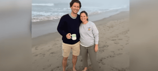 Keri Barnett-Howell and fiancé Will Grosswendt on a beach walk. | Source: YouTube/King5