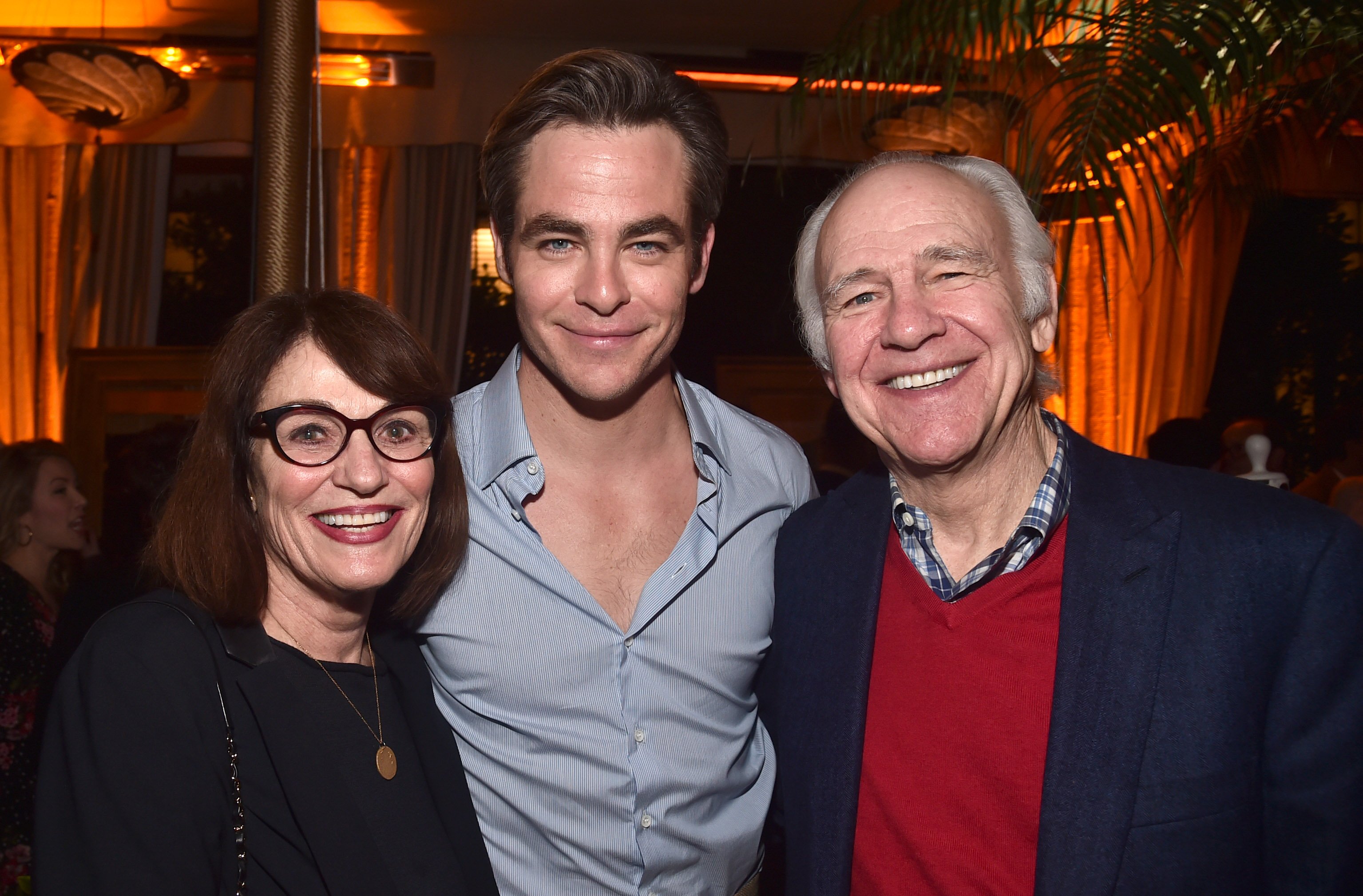 Gwynne Gilford, Chris Pine, and Robert Pine at the after party for the premiere of TNT's "I Am The Night" on January 24, 2019 in Los Angeles, California | Source: Getty Images