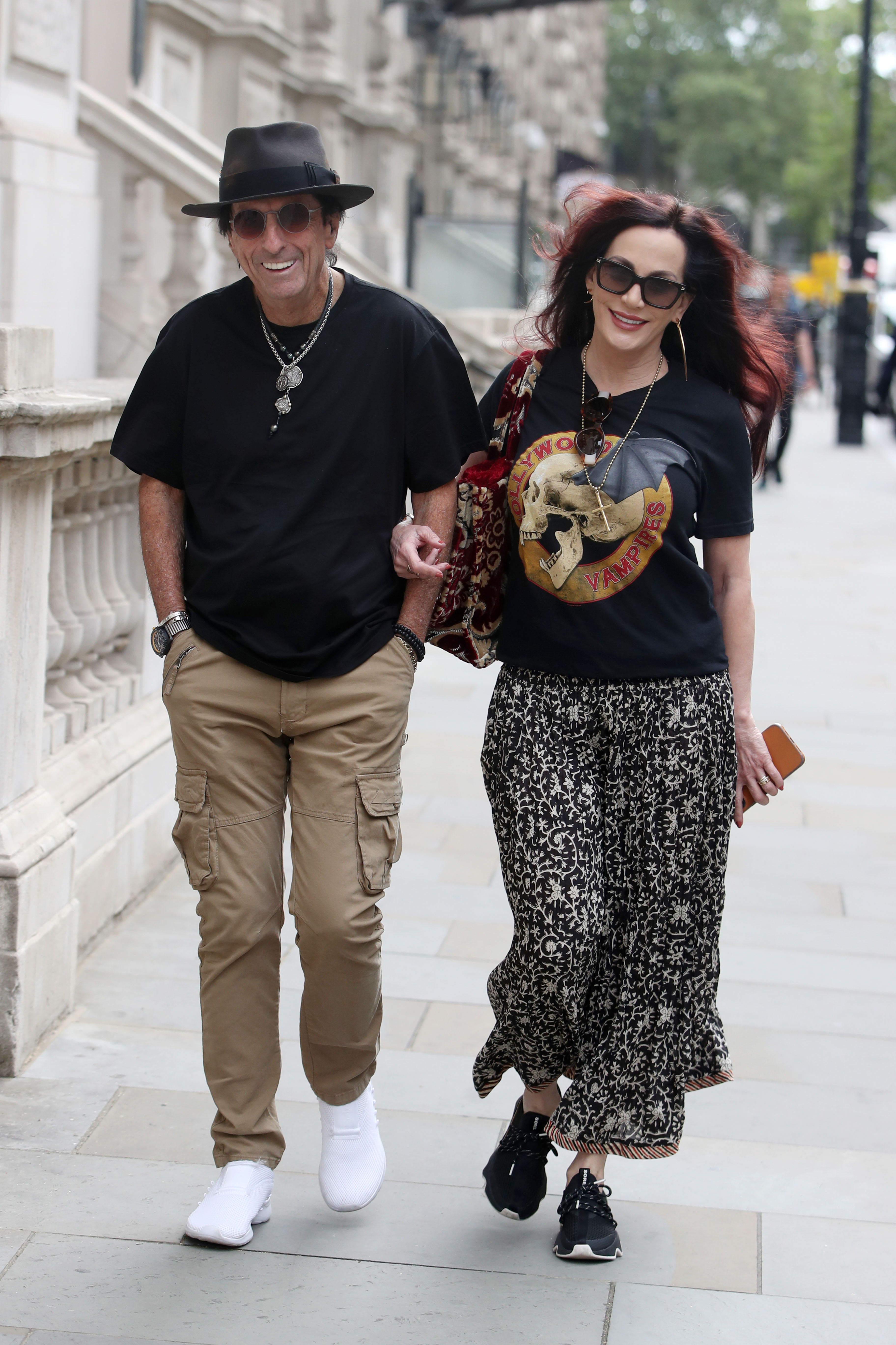 Alice Cooper and Sheryl Goddard are seen on July 11, 2023, in London, United Kingdom. | Source: Getty Images