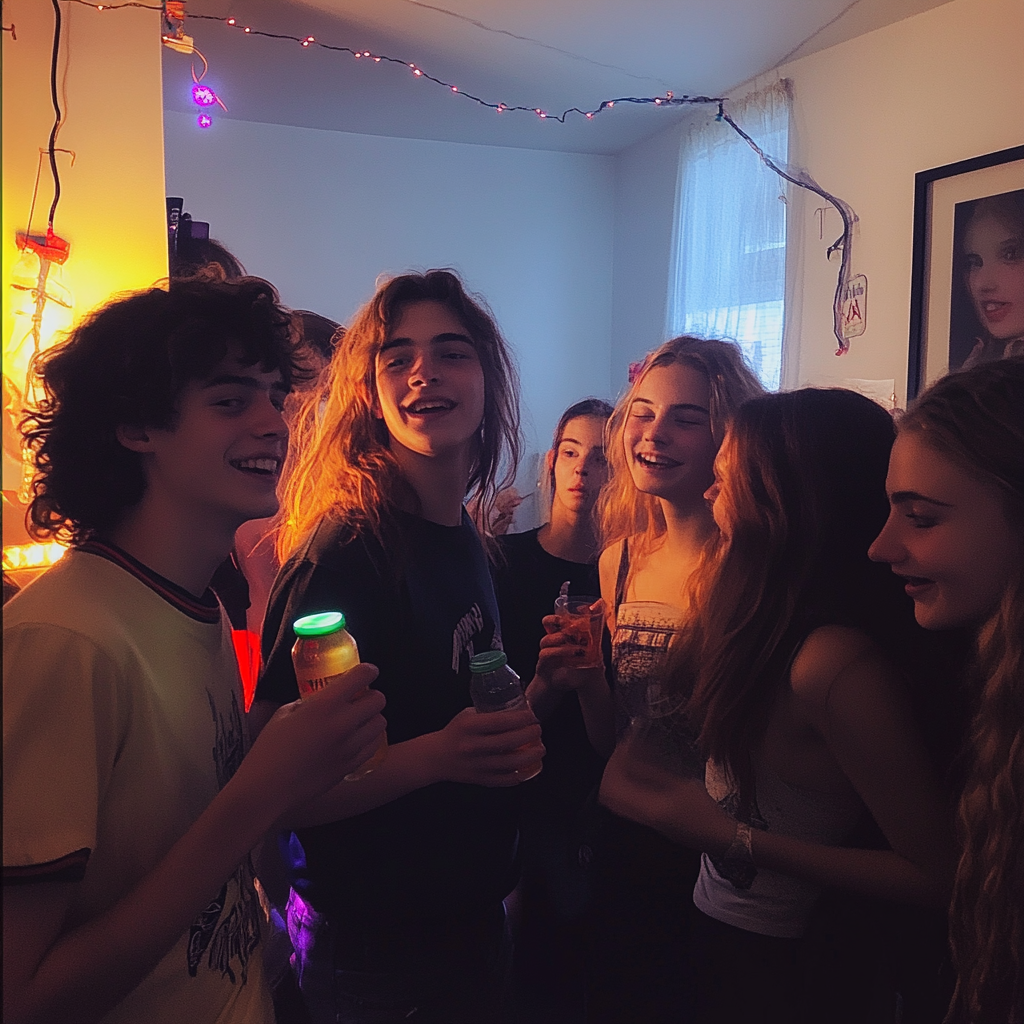 Teenagers having a party | Source: Midjourney