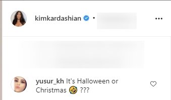 A fan's comment on Kim Kardashian's photo with her sibling, Kylie Jenner. | Photo: Instagram/Kimkardashian