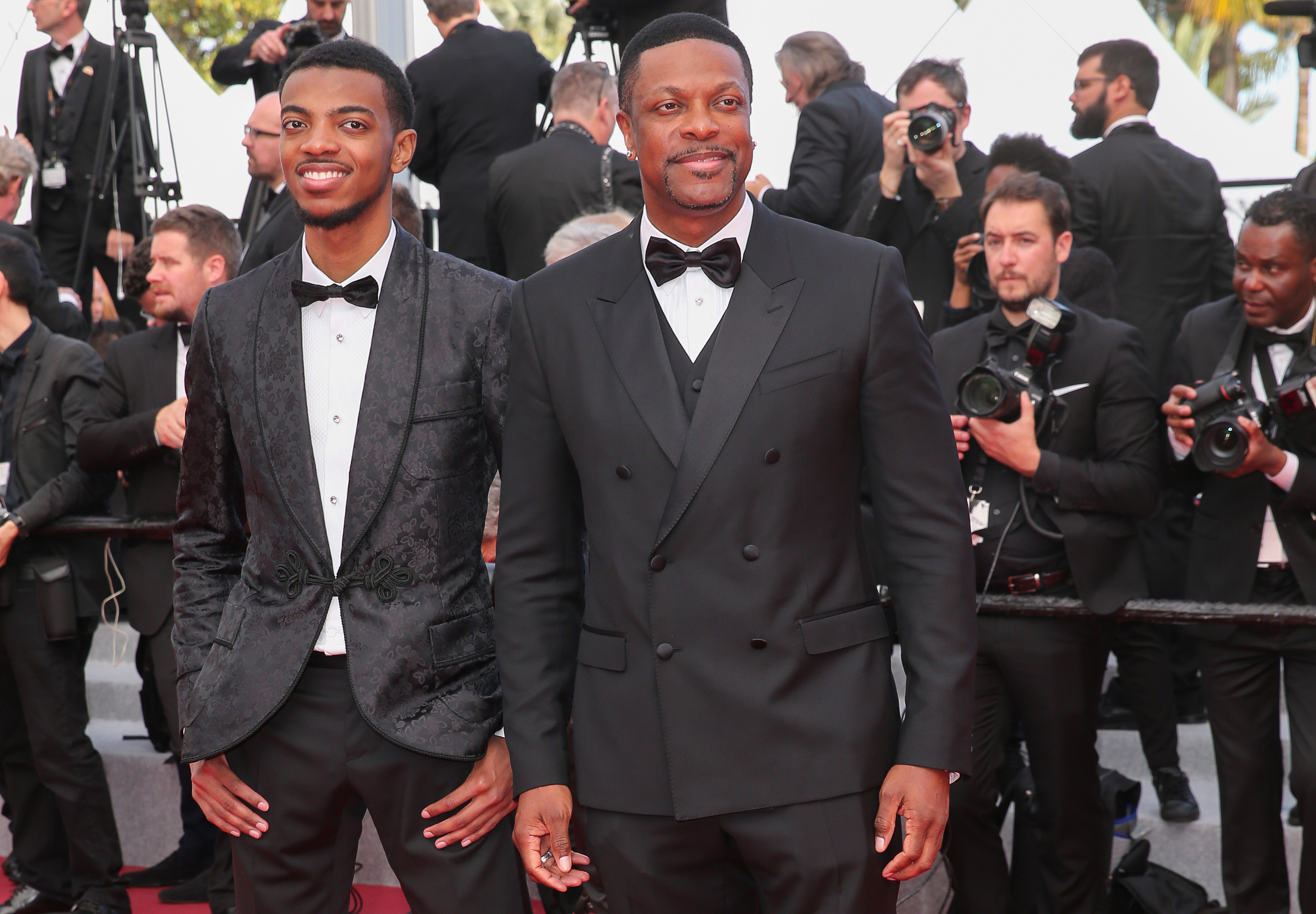 Destin Christopher Tucker and Chris Tucker during the screening of "Once Upon A Time In Hollywood" at the 72nd annual Cannes Film Festival on May 21, 2019 in Cannes, France. | Source: Getty Images