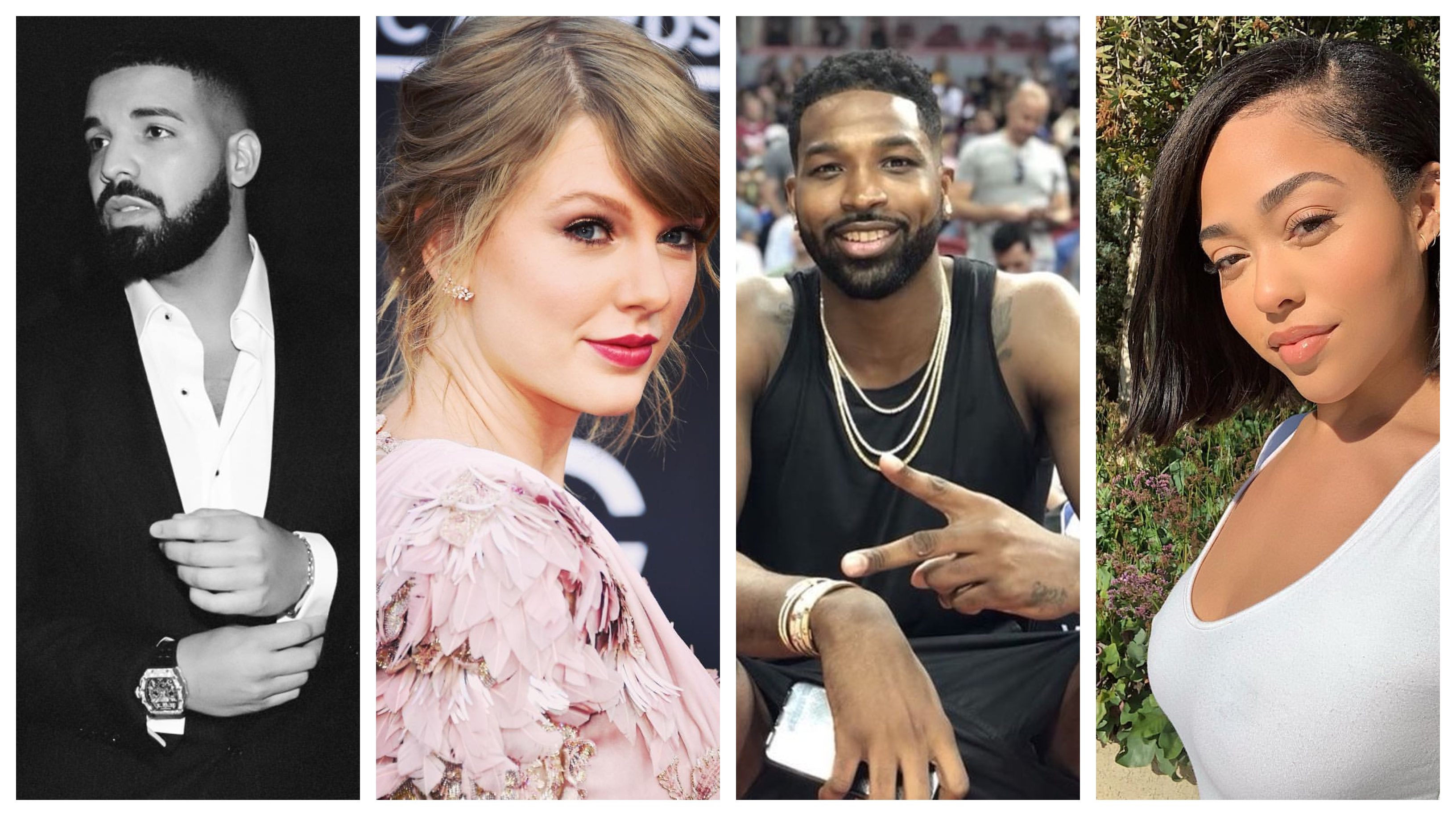 Image Credits: Instagram/champagnepapi - Instagram/taylorswift - Instagram/realtristan13 - Instagram/jordynwoods Image Credits: Instagram/champagnepapi - Instagram/taylorswift - Instagram/realtristan13 - Instagram/jordynwoods