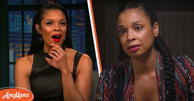 Susan Kelechi Watson on "Late Night with Seth Meyers" in 2019 [Left] Watson as Beth Pearson in the fifth season of "This Is Us." [Right] | Photo: YouTube/Late Night with Seth Meyers & YouTube/Rotten Tomatoes TV
