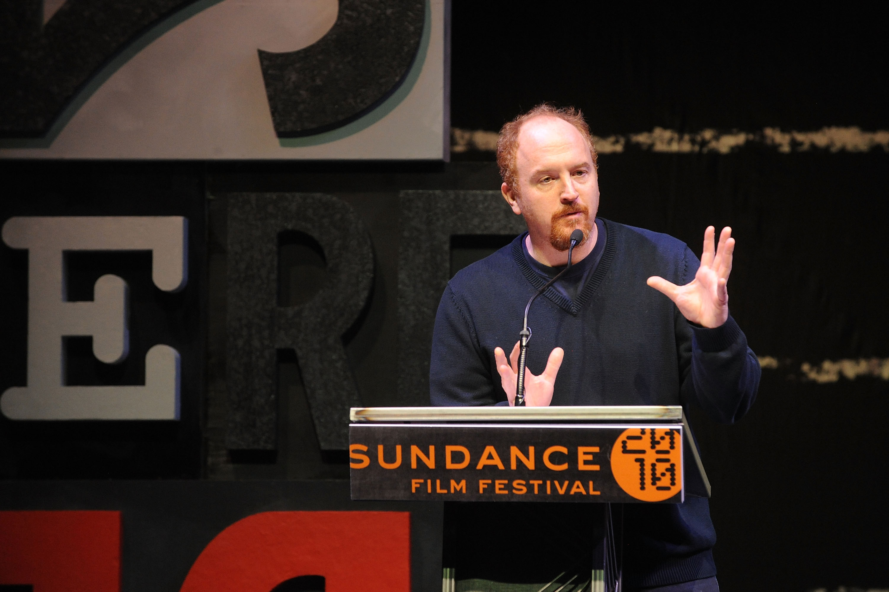 Louis C.K. speaks onstage at the Awards Night Ceremony during the 2010 Sundance Film Festival on January 30, 2010, in Park City, Utah. | Source: Getty Images