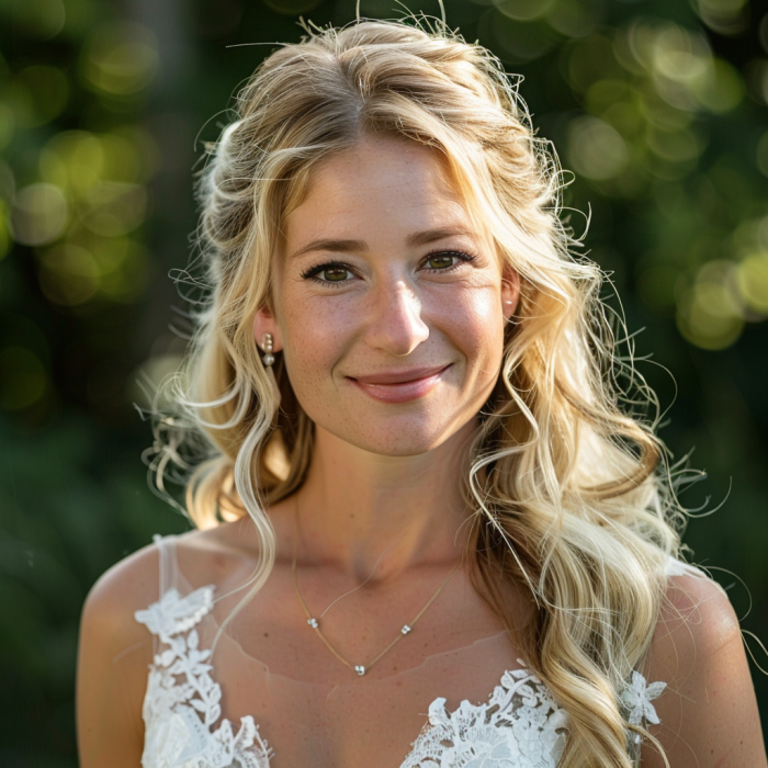 A woman in a bridal dress on her wedding day | Source: Midjourney