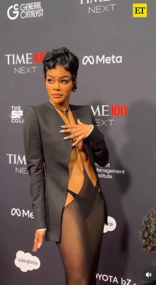 Teyana Taylor striking a playful pose on the carpet. | Source: Instagram/entertainmenttonight