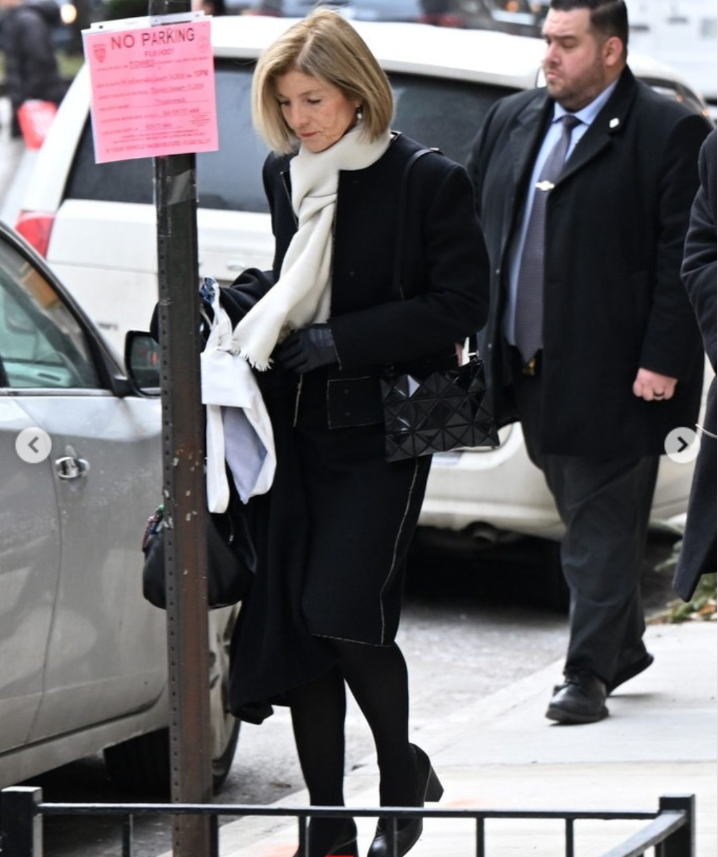 Caroline Kennedy bows her head as she arrives for Tatiana's funeral, seen from a post dated January 5, 2026. | Source: Instagram/tmz_tv